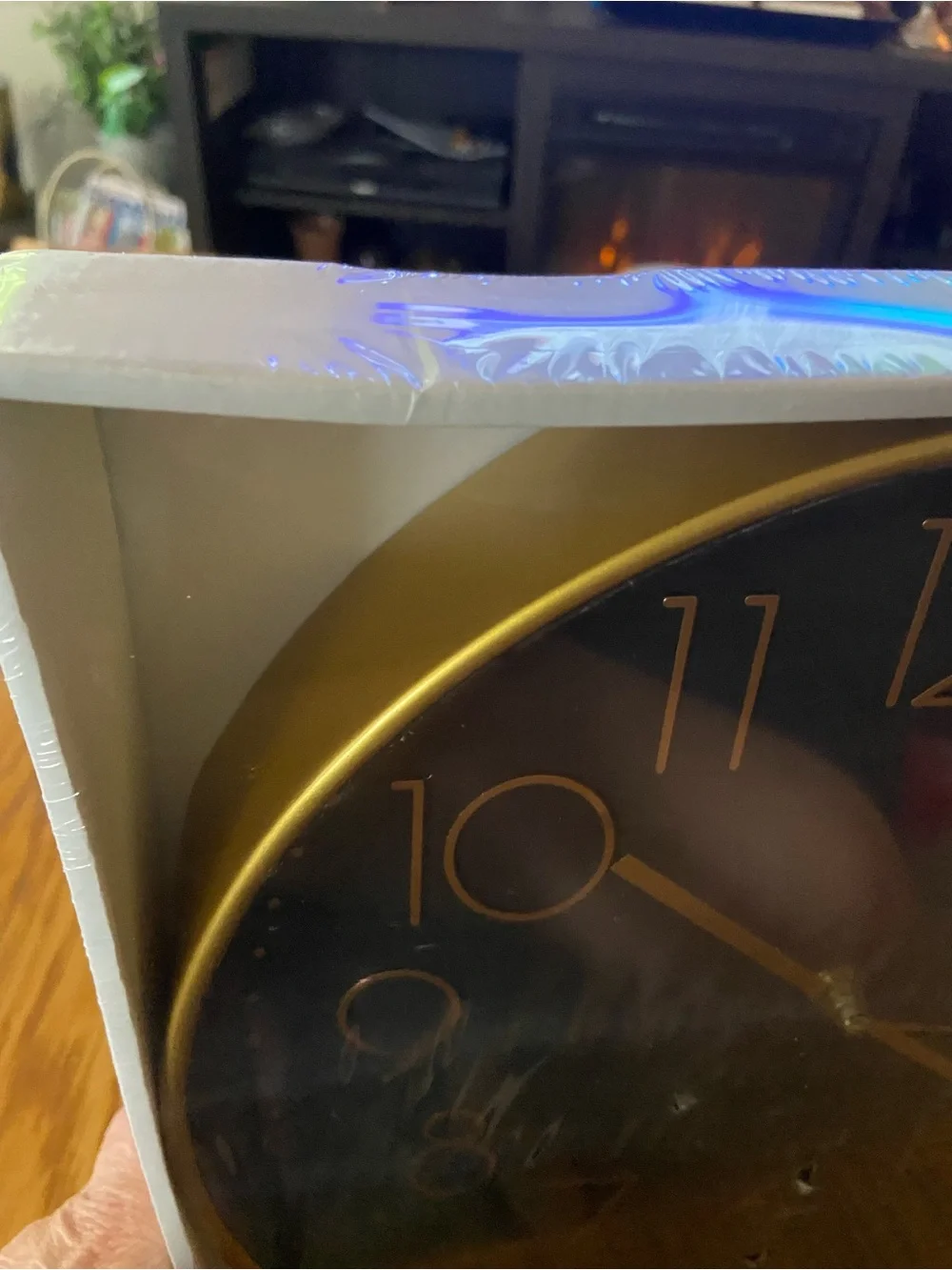 New- in Packaging-Black and Gold Wall Clock- 12 in